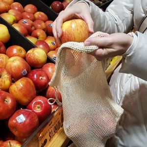 6 pcs Organic Cotton Reusable Produce Bags